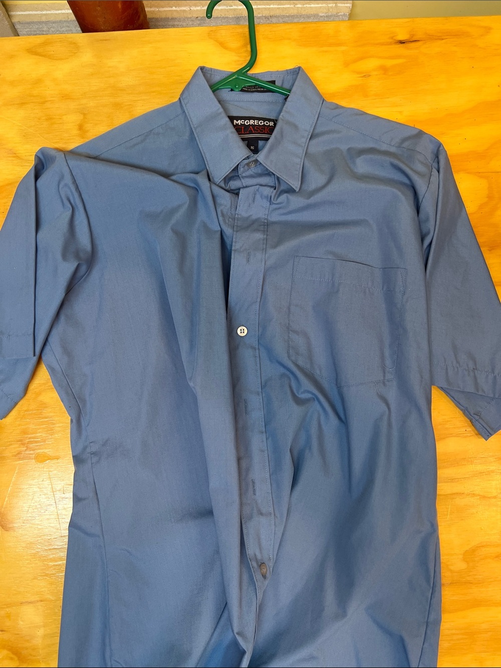 McGregor Men's Slate Blue Short-Sleeve Dress Shirt